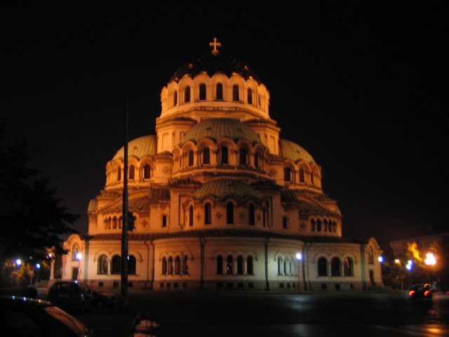 Kathedrale Alexander Nevski bei Nacht (Bulgarien 2006)